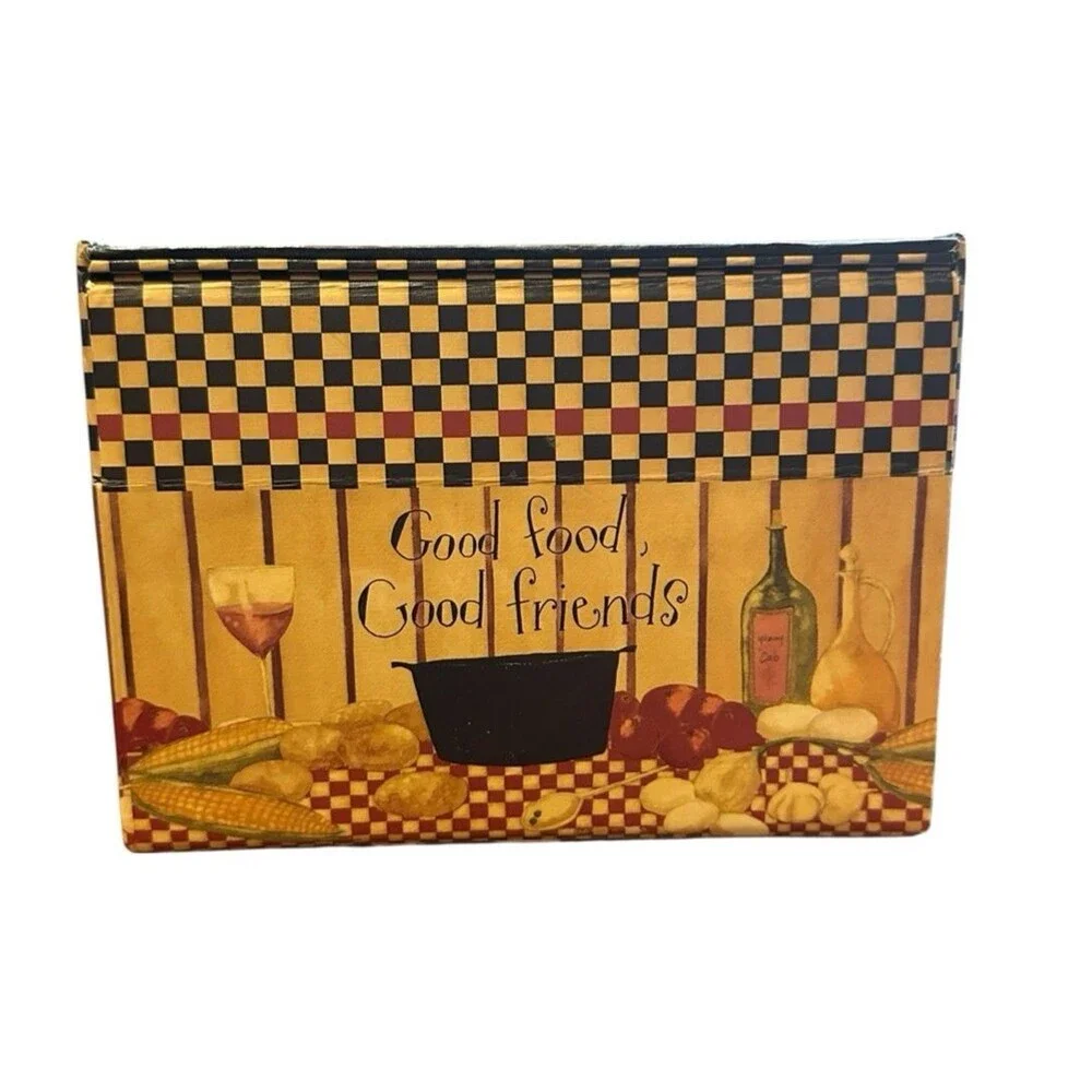 Recipe Box w/dividers pop up display easel kitchen countrycore cottage home life